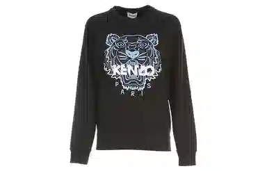 KENZO Tiger Print Crewneck Sweatshirt Black