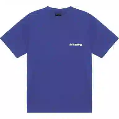 Balenciaga SS23 Logo Embroidered Tee Blue