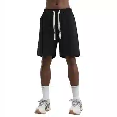 王者荣耀 美式五分裤纯色学院风运动宽松系带字母休闲短裤 男女同款