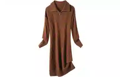 恒源祥 棋盘格高领套头毛衣 女款