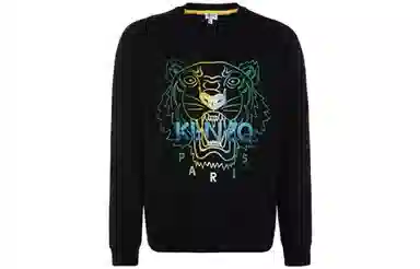 KENZO Logo Print Crewneck Sweatshirt Black
