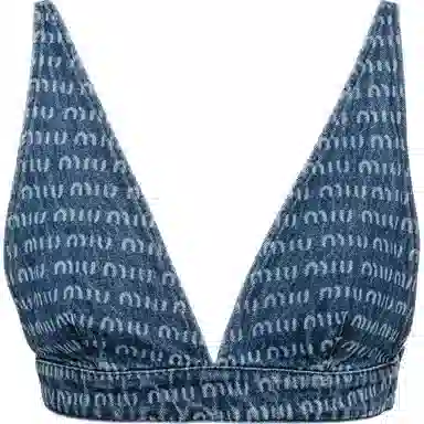 Miu Miu SS22 Denim Vest Blue