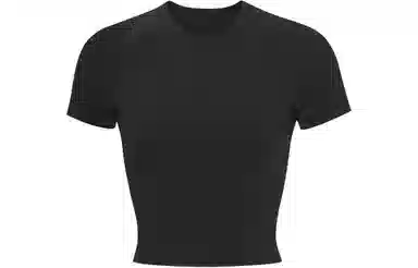 SKIMS NEW VINTAGE CROPPED RAGLAN T-SHIRT T ONYX