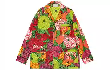 GUCCI Ken Scott Print Silk Shirt