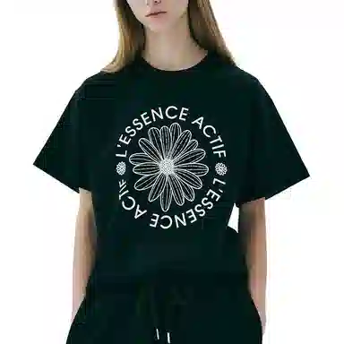 MARDI MERCREDI ACTIF T-SHIRT ACTIF EMBLEM_BLACK IVORY SS25T