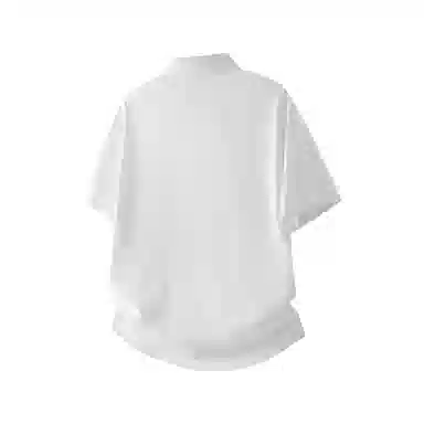 冰飞 日系复古学院高级感条纹拼接简约基础款宽松休闲舒适时尚潮流百搭凉感短袖衬衫 男女同款