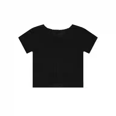 花蔓色 纯色短款修身短袖针织衫 女款