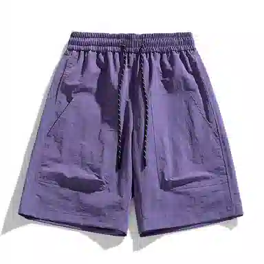 北极绒 宽松纯色舒适薄款五分休闲短裤 男款