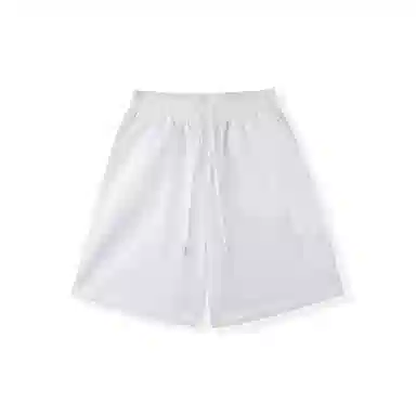 我是大卫 日系纯色薄款高级感直筒小众设计简约百搭宽松五分休闲短裤 男女同款 白色