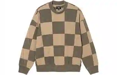 Stussy FW21 Blur Checker Fleece Mock Neck