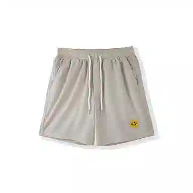 我是大卫 日系宽松百搭纯色直筒潮流时尚简约休闲短裤 男女同款 卡其色