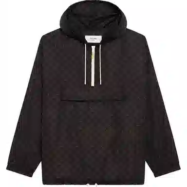 CELINE SS21 Logo Windbreaker Hoodie Black