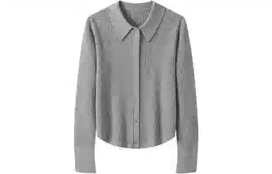 恒源祥 纯色修身羊毛衫坑条毛衣 女款