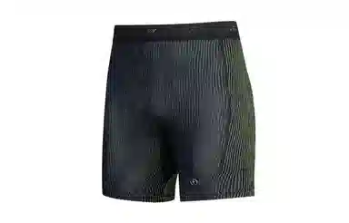 乔丹 运动简约紧身拼色休闲短裤 男款 黑色/蓝黄