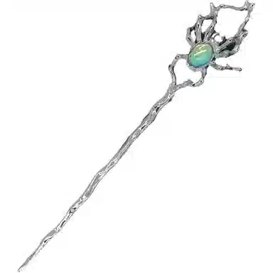 【惊鸿一刻】 指尖瑰宝 简约百搭蜘蛛发钗暗黑系冷淡风独特气质镂空线条精致轻奢时尚通勤金属感饰品 镀银/树脂 发簪 男女同款情侣款