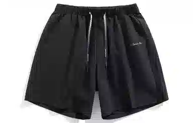 王者荣耀 鲁班七号款 美式基础款字母宽松舒适百搭肌理质感柔软亲肤简约冰感五分抽绳休闲短裤 男女同款