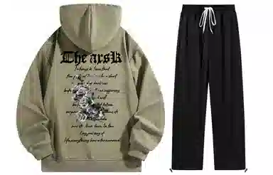 A.X.S.K Vintage Cross Rose Hoodie Set