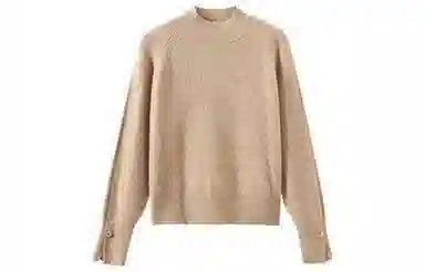 茵曼 纯色半高领长袖毛衣 女款