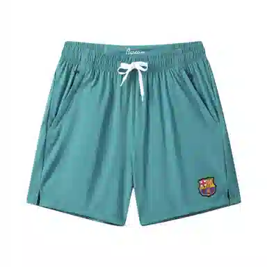 巴塞罗那足球俱乐部 吸汗透气跑步篮球健身训练宽松百搭运动五分休闲短裤 男女同款