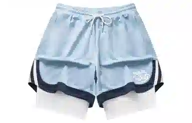 王者荣耀 标语款 美式基础款字母印花户外运动篮球跑步训练宽松透气假两件抽绳休闲短裤 男女同款