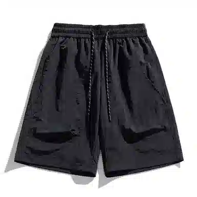 北极绒 宽松纯色舒适薄款五分休闲短裤 男款