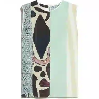 WEEKEND MaxMara Onirica Sleeveless Zip T-Shirt Light Green