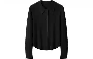 恒源祥 纯色修身羊毛衫坑条毛衣 女款