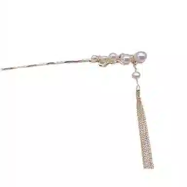 【坠入云间】 指尖瑰宝 新中式轻奢国风发饰古风珍珠流苏步摇发钗汉服旗袍发钗典雅大气简约百搭 合金 发簪 女款