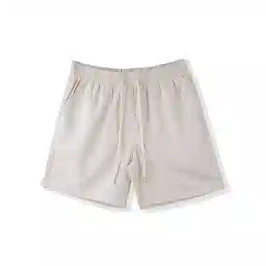 我是大卫 日系韩版百搭直筒休闲短裤 男女同款 杏色