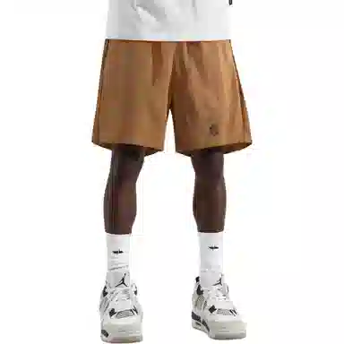 王者荣耀 孙悟空地狱火款 美式复古五分冰感纯色校园学院风健身篮球裤运动宽松系带直筒设计直筒松弛感慵懒风休闲短裤 男女同款