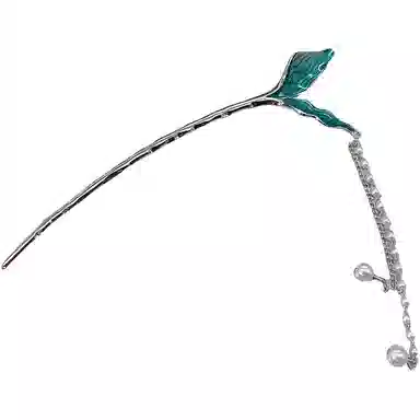 【人鱼之歌】 指尖瑰宝 蓝色鱼尾森系小清新优雅甜美气质浪漫氛围感精致梦幻轻奢小众高级感后脑勺盘发通勤百搭 镀银/滴油 发簪 女款