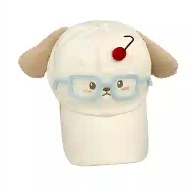 樱桃果子小狗主题单品 尚先生 可爱少女心百搭显脸小配饰 棉与聚酯纤维材质 草帽时尚鸭舌帽 男女同款情侣款