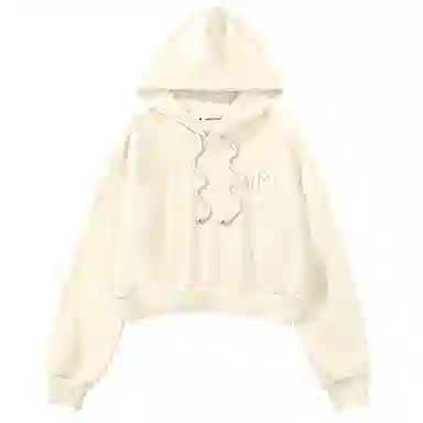 棉致 连帽短款宽松简约舒适通勤卫衣 女款