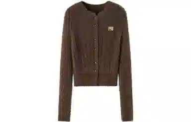 太平鸟 羽毛纱简约圆领针织衫 女款