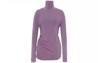 美洋 纯色高领打底休闲长袖衬衫 女款