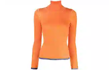 DIESEL FW22 Ribbed Wool Sweater Orange