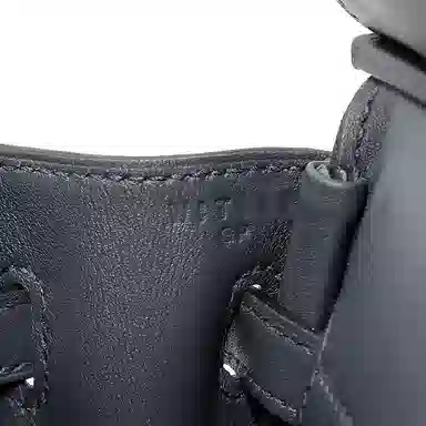 HERMES Birkin 25 H0 Gris misty SwiftToile H