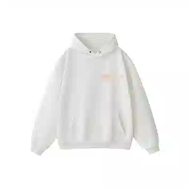 草本初色 无性别主义设计蜘蛛网字母印花舒适宽松套头通勤连帽卫衣 男女同款