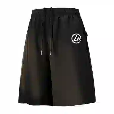 兰缪 日系简约纯色基础款日常通勤舒适柔软亲肤复古美式百搭户外运动宽松五分休闲短裤 男女同款