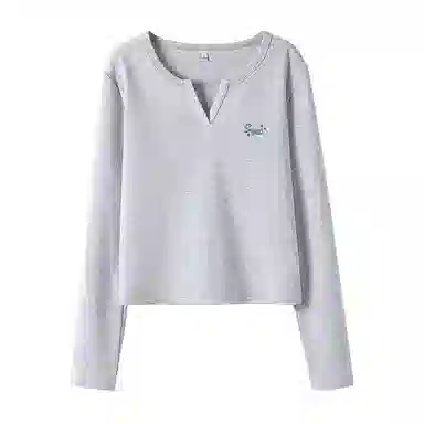 MJ Style V-Neck Pullover Long Sleeve T-Shirt