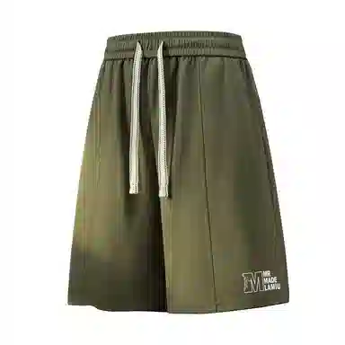 兰缪 日系纯色基础款日常通勤舒适透气亲肤柔软美式复古百搭运动户外宽松休闲短裤 男女同款