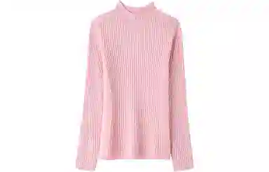 恒源祥 竖坑条修身羊绒衫 女款