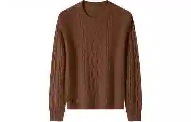 恒源祥 纯色绞花多巴胺减龄羊绒衫 女款