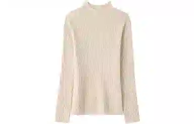 恒源祥 竖坑条修身羊绒衫 女款