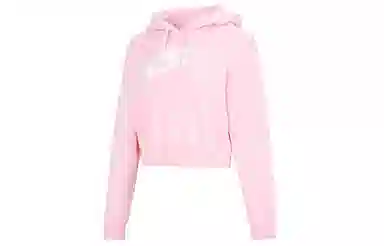 Nike Club Fleece Crop Hoodie Pink