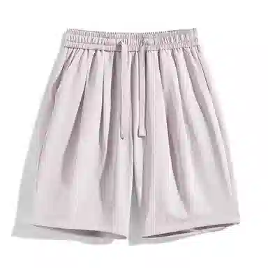 海尔斯 美式高街户外纯色百搭中腰宽松系带休闲短裤 男款