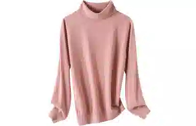 恒源祥 堆堆领纯色打底羊绒衫 女款