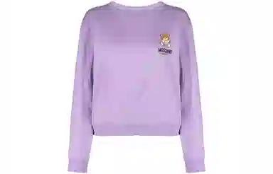 Moschino FW22 Teddy Logo Sweatshirt Purple