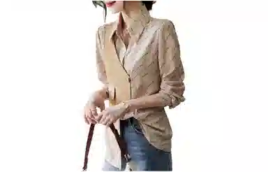 【dme】 拼接式不对称长袖衬衫 女款