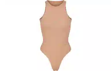 SKIMS Fits Everybody High Neck Bodysuit Ochre